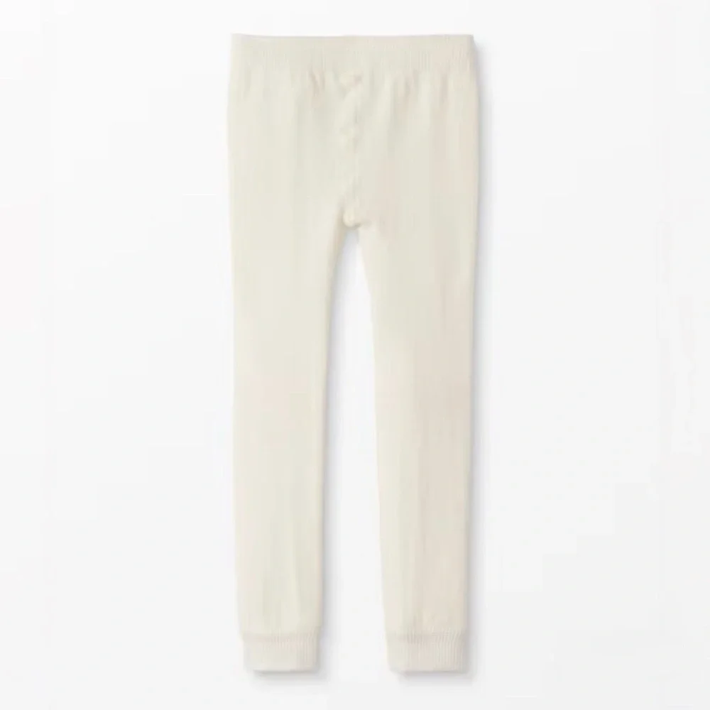 NWT Hanna Andersson Off-White Ecru Ankle Tights Girls Size 5 NEW